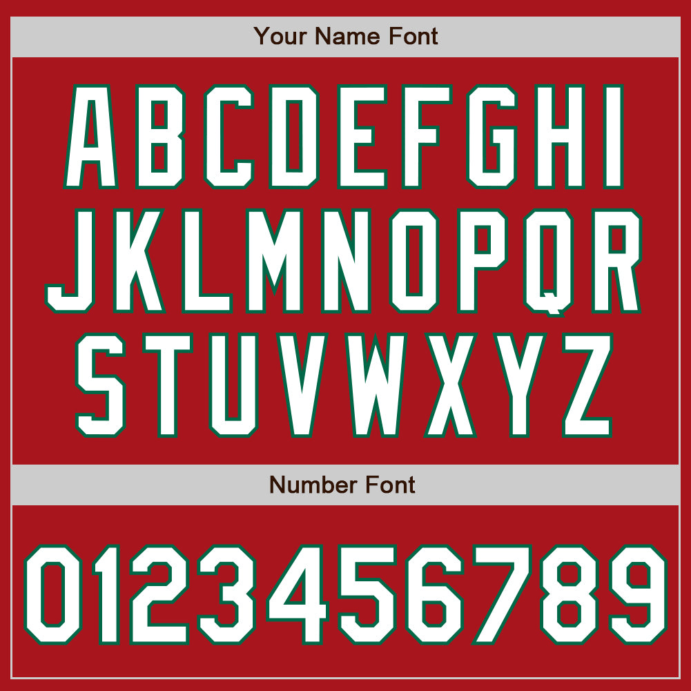 Custom Red White-Kelly Green Authentic Baseball Jersey - Sky-Custom