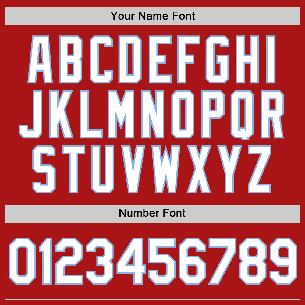 Custom Red White-Light Blue Mesh Authentic Throwback Baseball Jersey - Sky-Custom