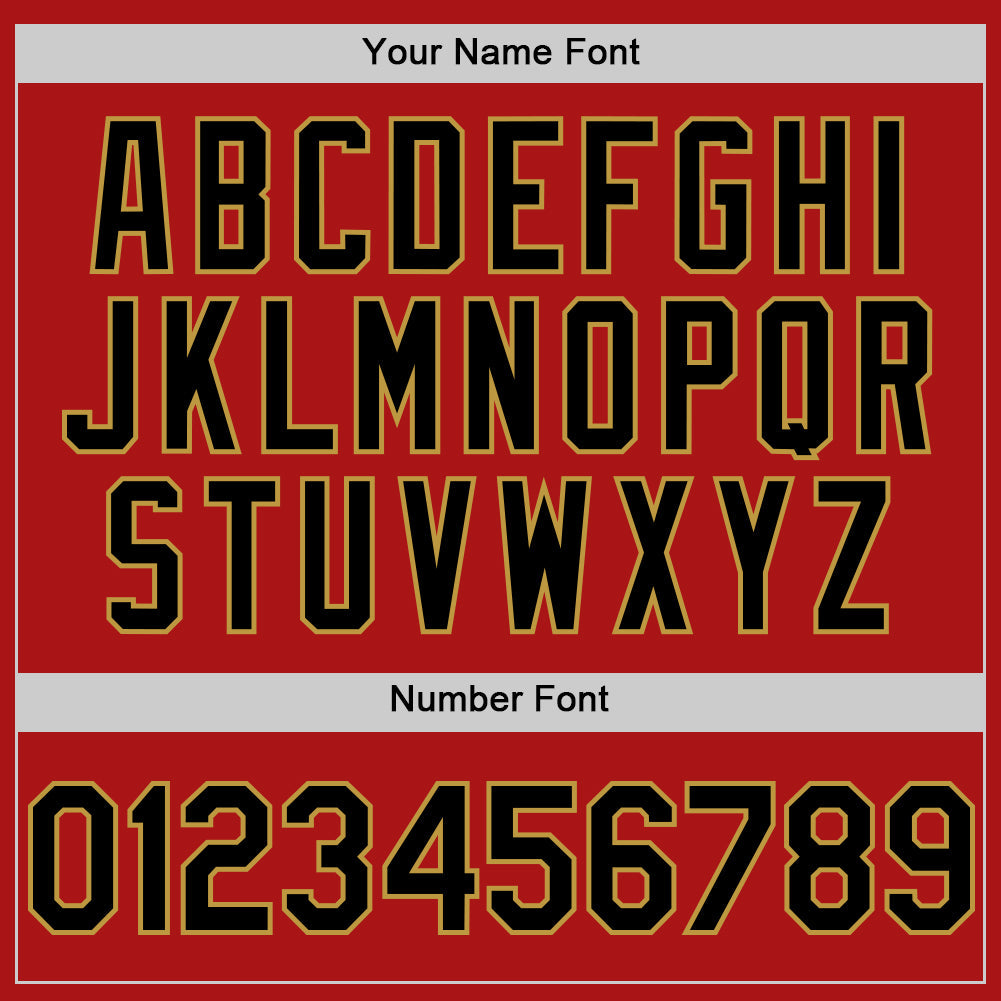 Custom Red Black-Old Gold Mesh Authentic Throwback Baseball Jersey - Sky-Custom