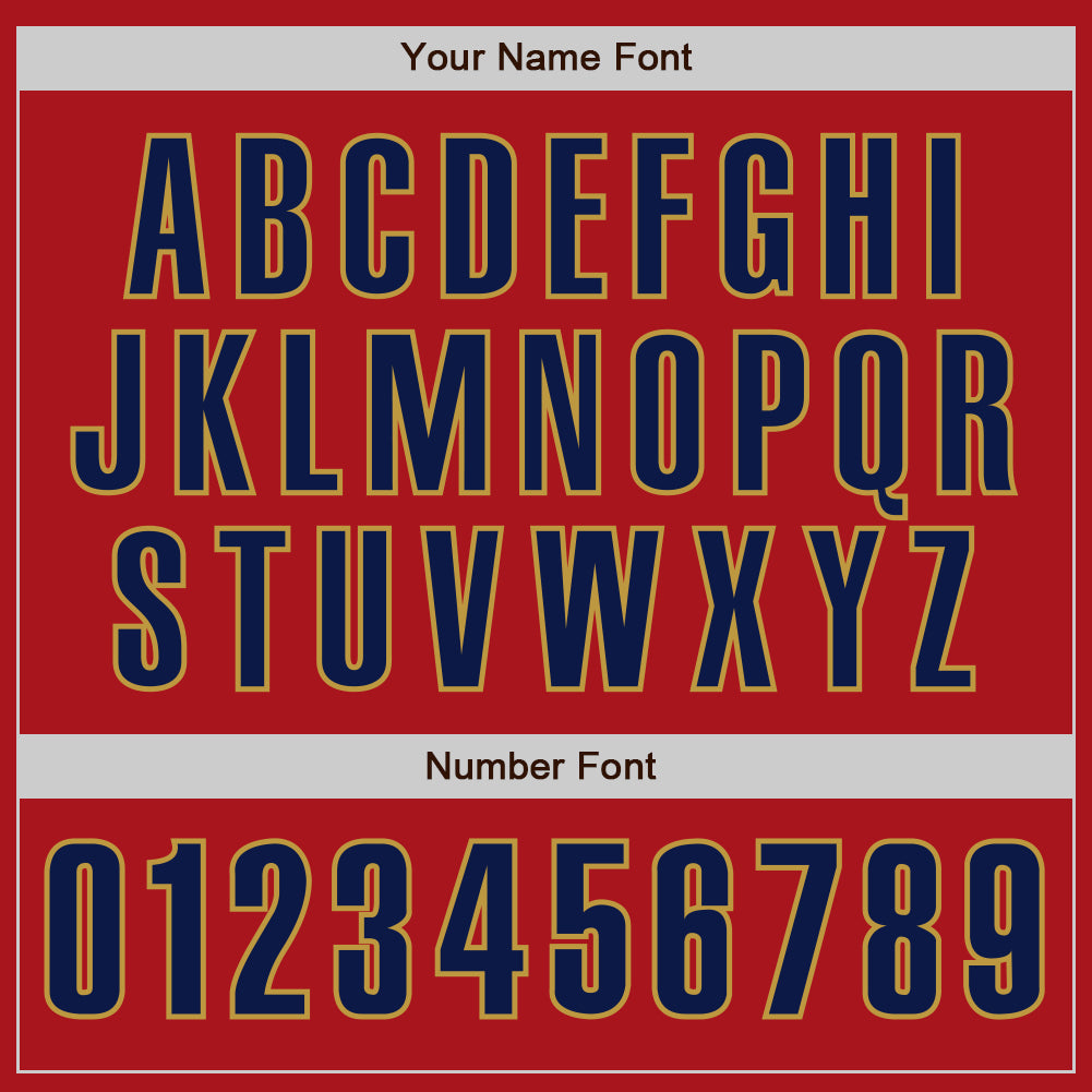 Custom Red Black-Old Gold Authentic Baseball Jersey - Sky-Custom