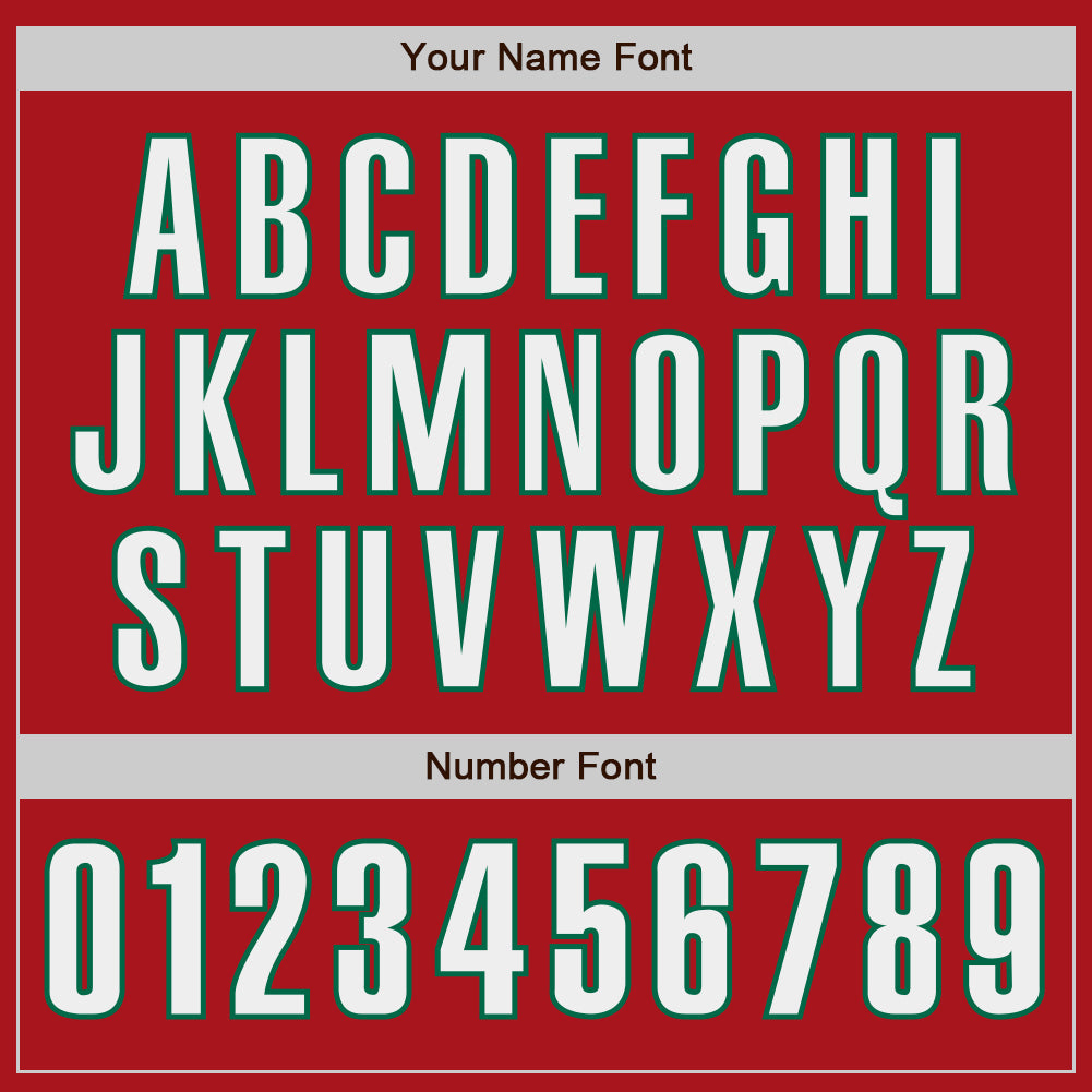 Custom Red White-Kelly Green Authentic Baseball Jersey - Sky-Custom