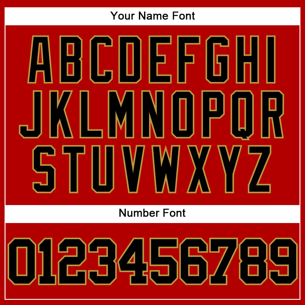 Custom Red Black-Old Gold Mesh Authentic Throwback Baseball Jersey - Sky-Custom