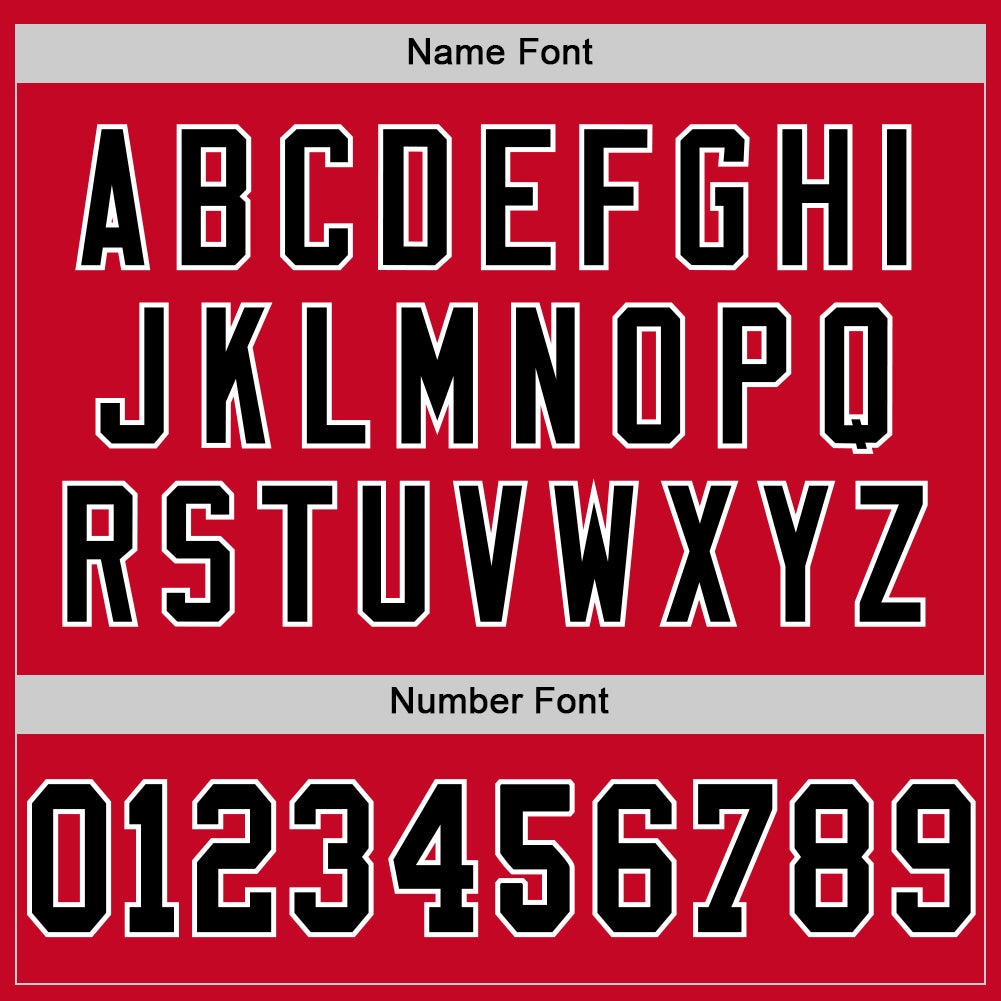 Custom Red Black-White Mesh Authentic Throwback Football Jersey - Sky-Custom