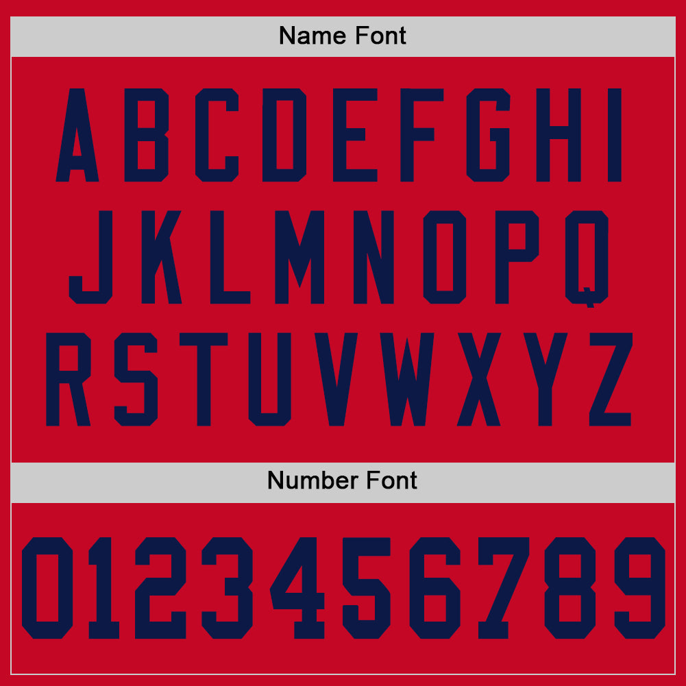 Custom Red Navy Mesh Authentic Throwback Football Jersey - Sky-Custom