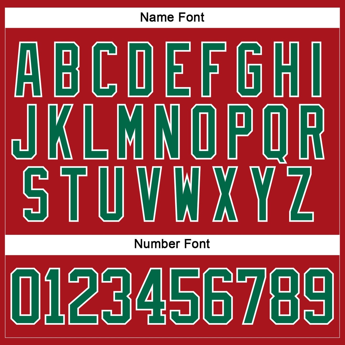 Custom Red Kelly Green-White Hockey Jersey - Sky-Custom