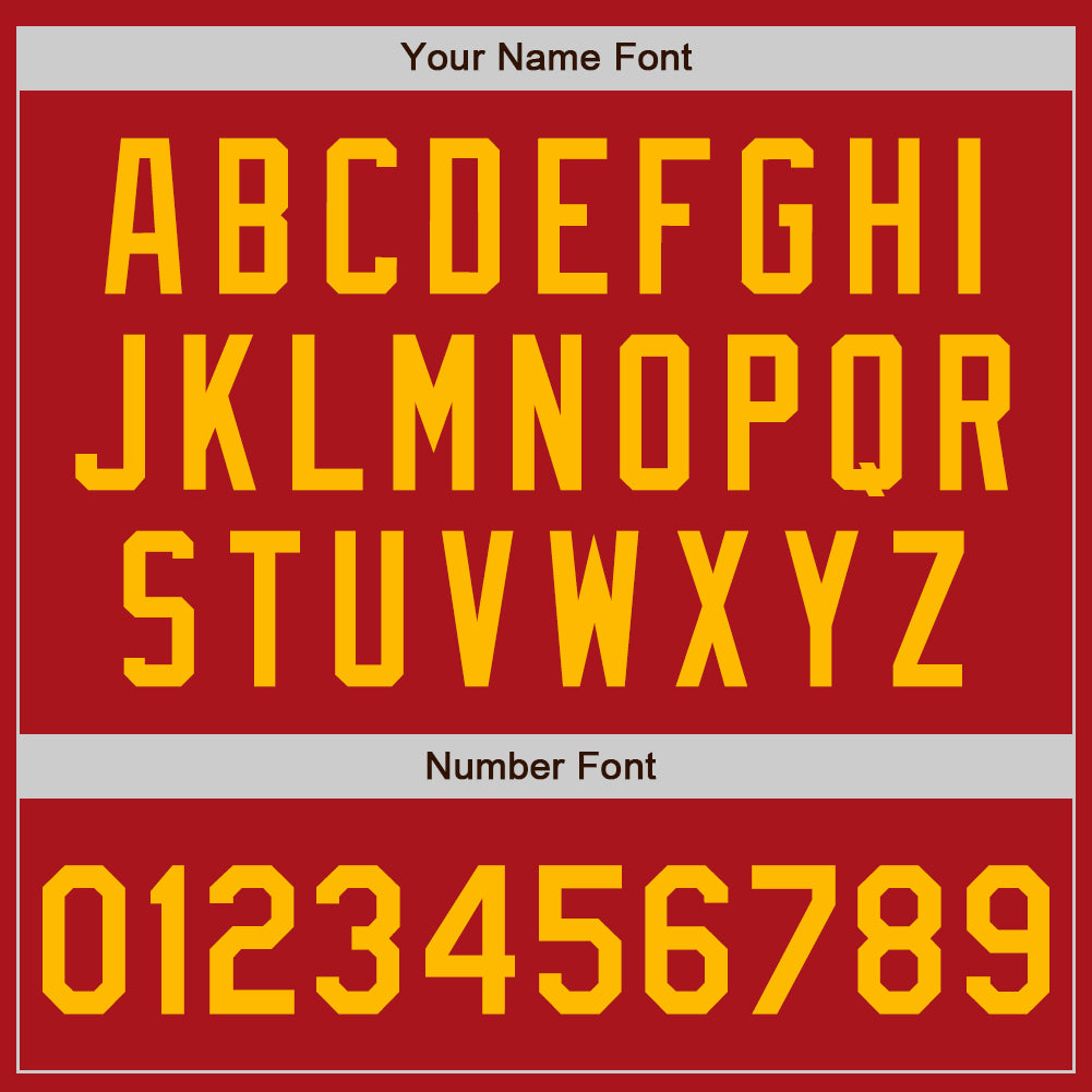 Custom Red Gold Authentic Baseball Jersey - Sky-Custom