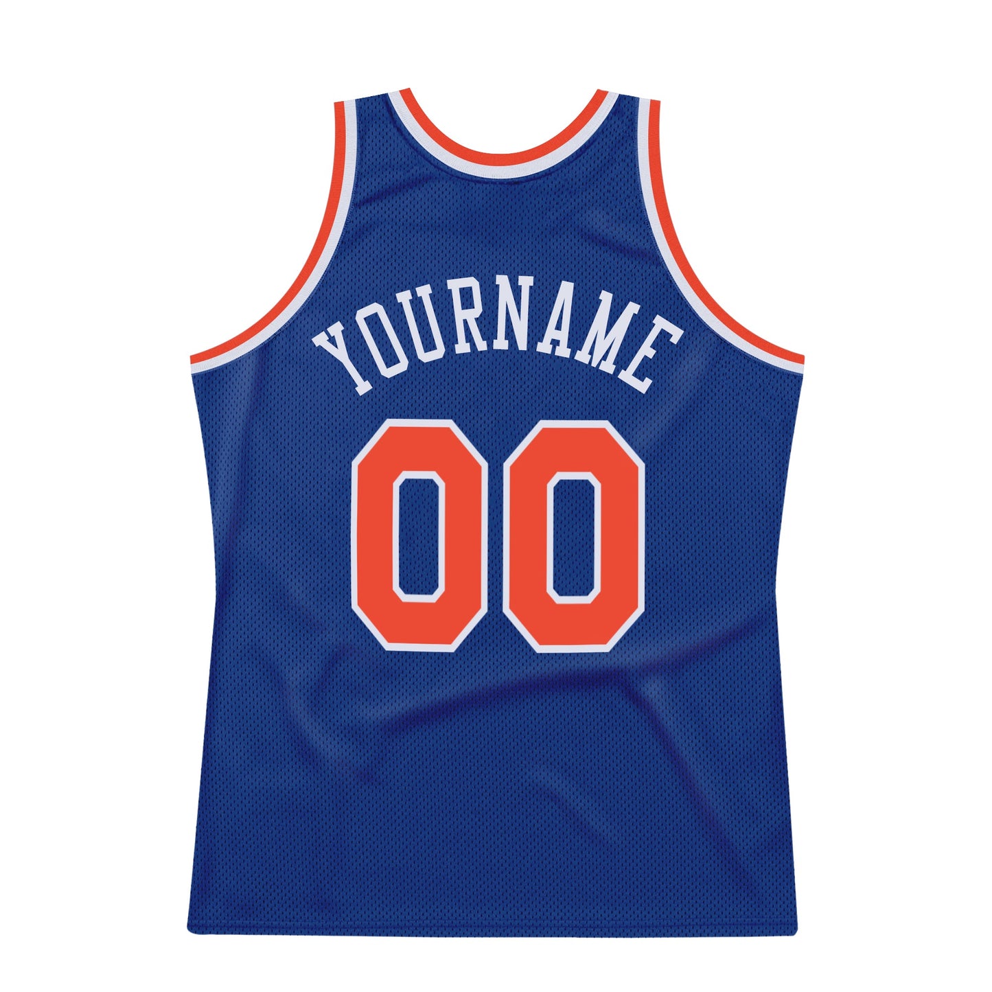 Custom Royal Orange-White Authentic Throwback Basketball Jersey - Sky-Custom