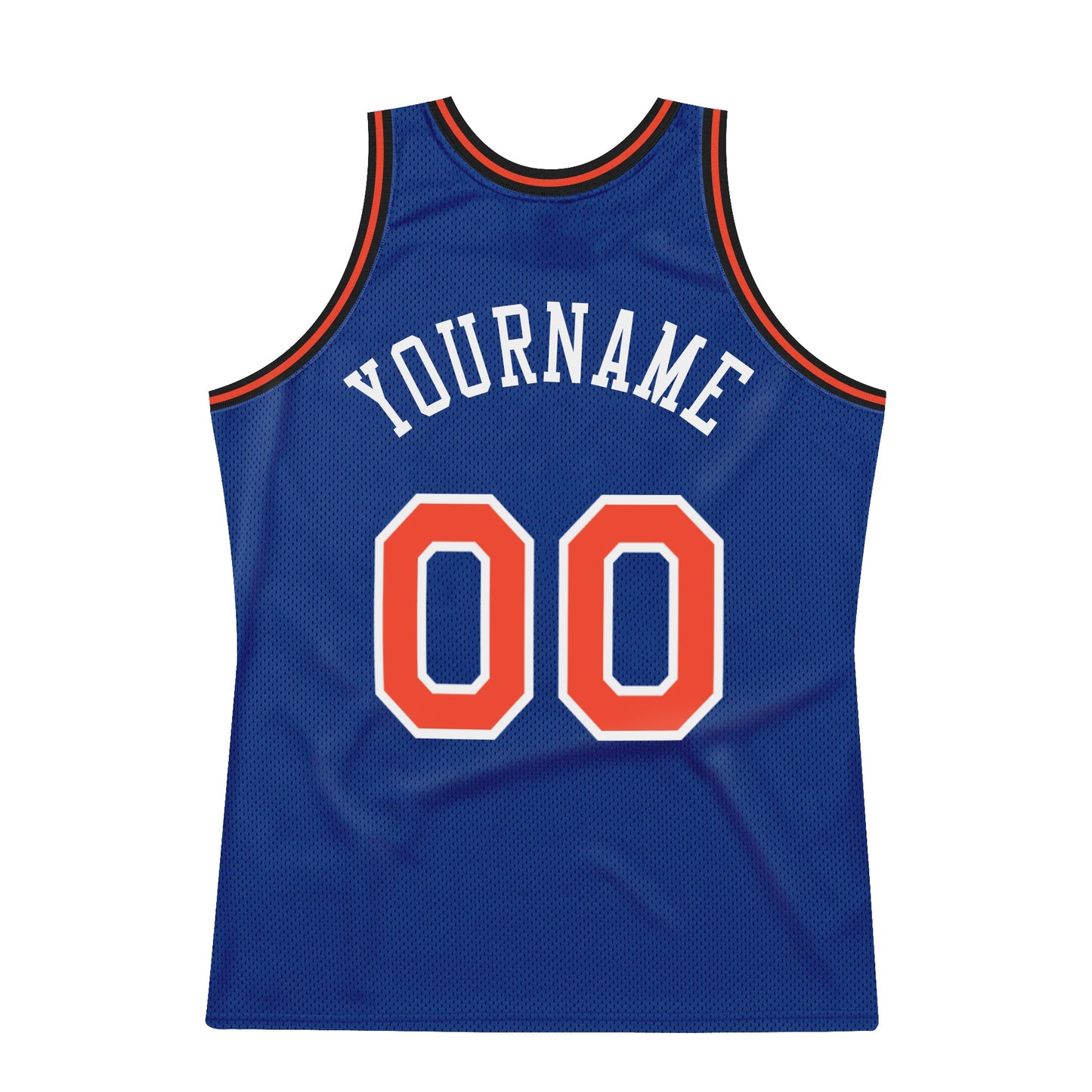 Custom Royal Orange-White Authentic Throwback Basketball Jersey - Sky-Custom