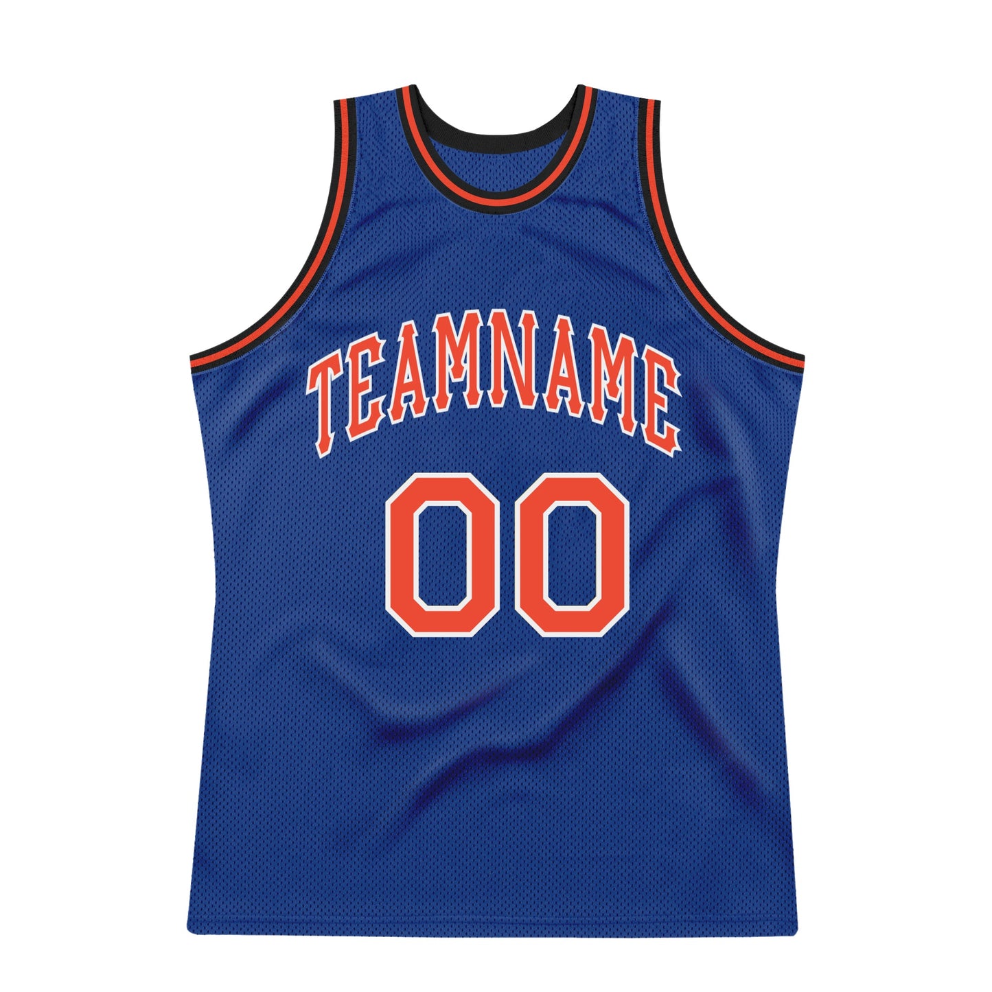 Custom Royal Orange-White Authentic Throwback Basketball Jersey - Sky-Custom