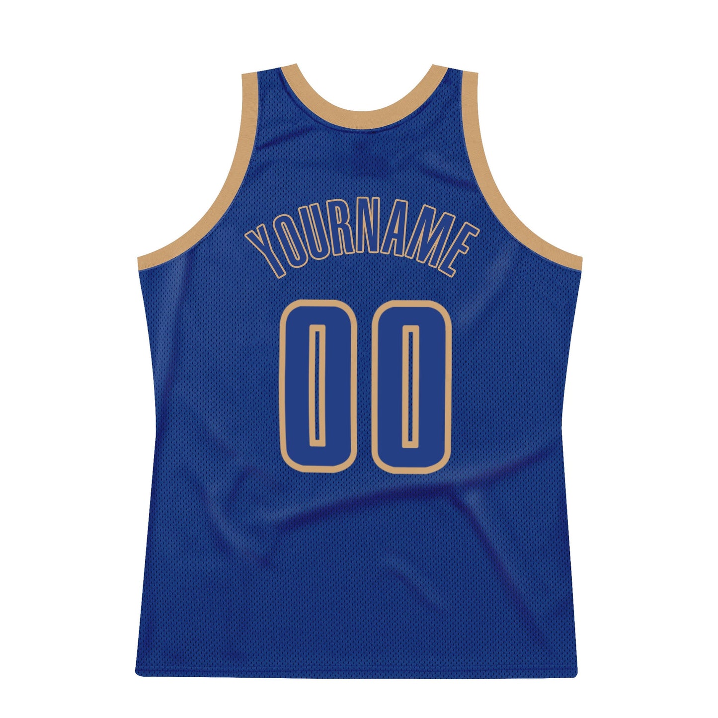 Custom Royal Royal-Old Gold Authentic Throwback Basketball Jersey - Sky-Custom