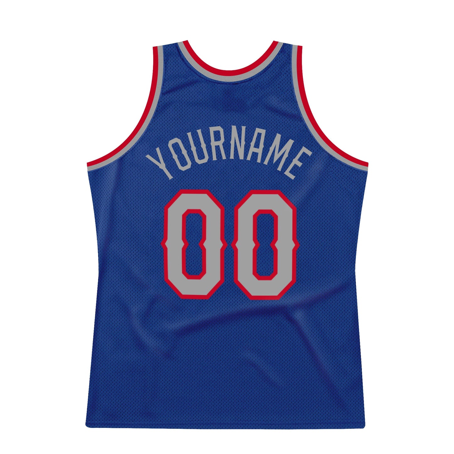 Custom Royal Gray-Red Authentic Throwback Basketball Jersey - Sky-Custom