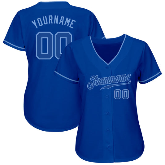 Custom Royal Royal-Light Blue Authentic Baseball Jersey - Sky-Custom