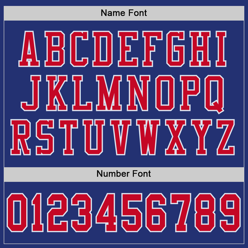 Custom Royal Red-White Mesh Authentic Throwback Football Jersey - Sky-Custom