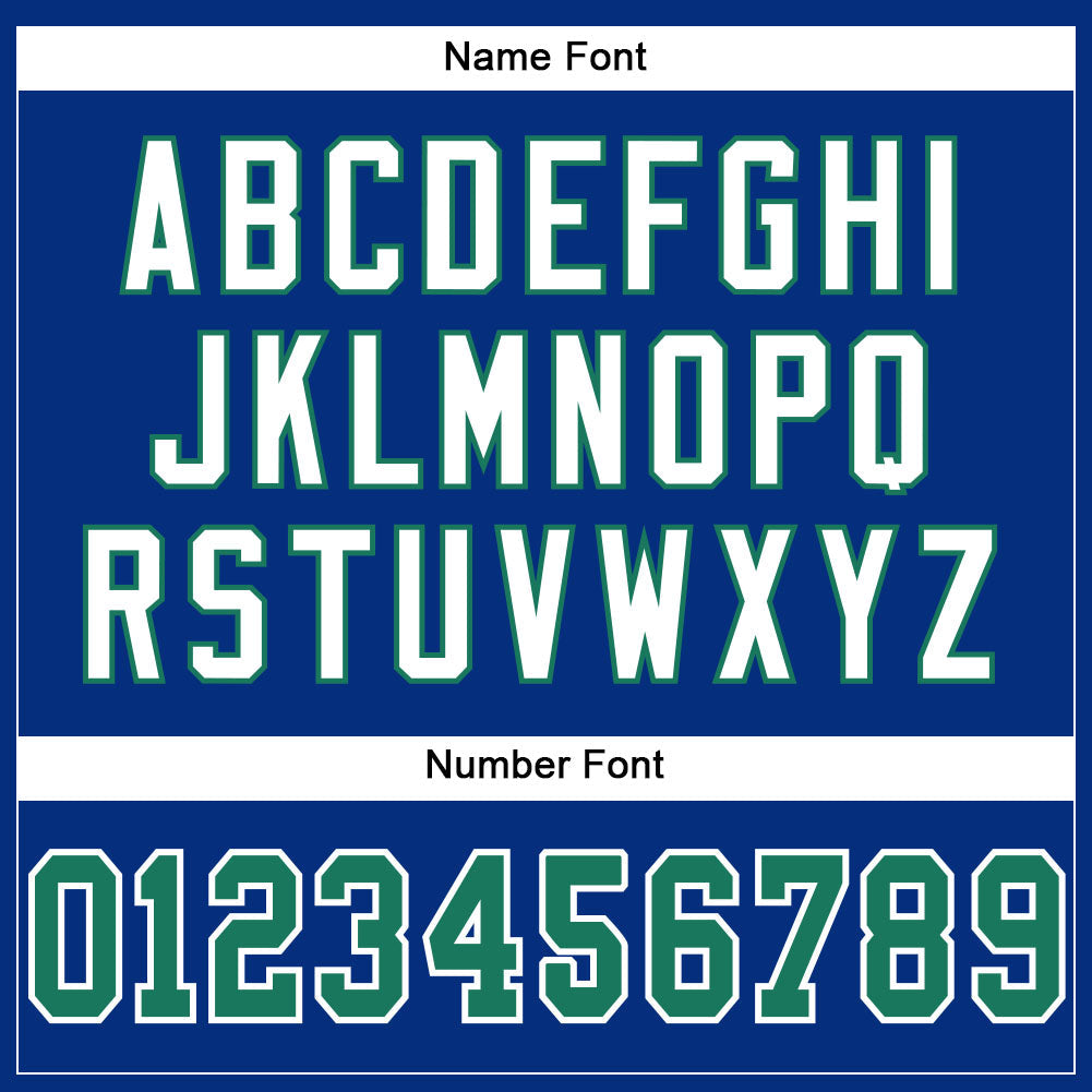 Custom Royal Kelly Green-White Mesh Authentic Football Jersey - Sky-Custom