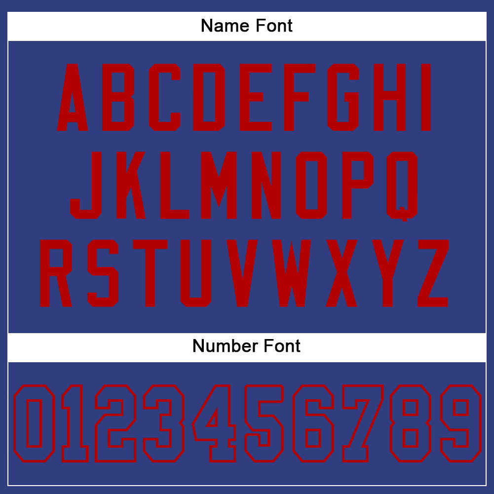 Custom Royal Royal-Red Mesh Authentic Football Jersey - Sky-Custom