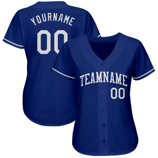 Custom Royal White Authentic Baseball Jersey - Sky-Custom
