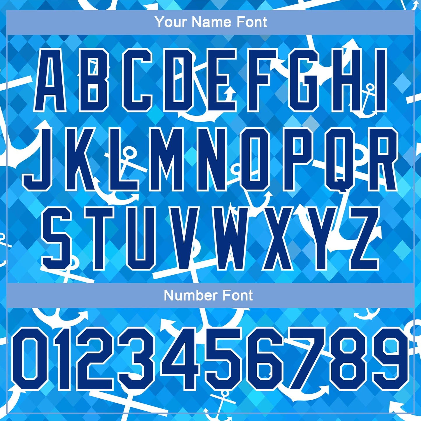 Custom Royal Royal-White 3D Pattern Design Anchors Authentic Basketball Jersey - Sky-Custom