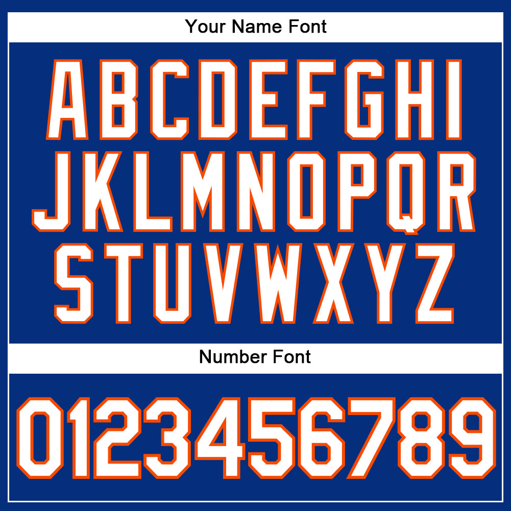 Custom Royal White-Orange Authentic Sleeveless Baseball Jersey - Sky-Custom