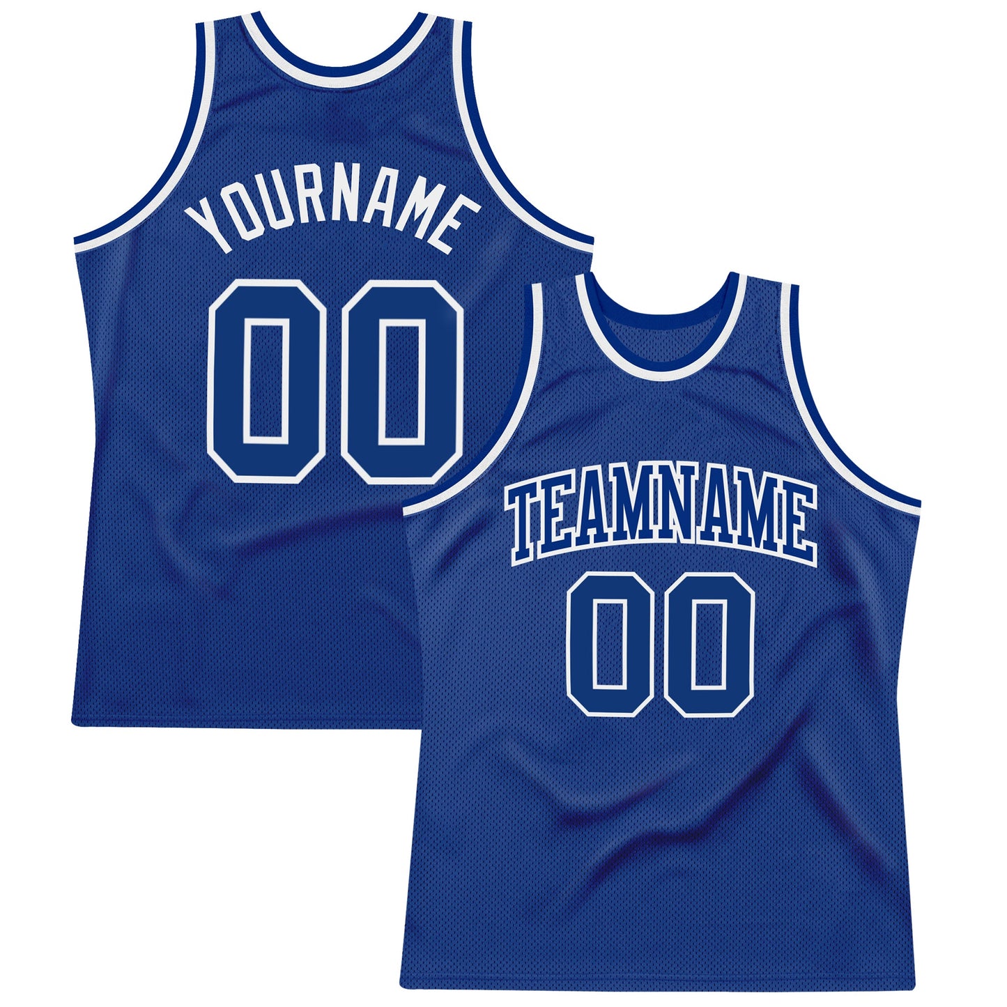 Custom Royal Royal-White Authentic Throwback Basketball Jersey - Sky-Custom