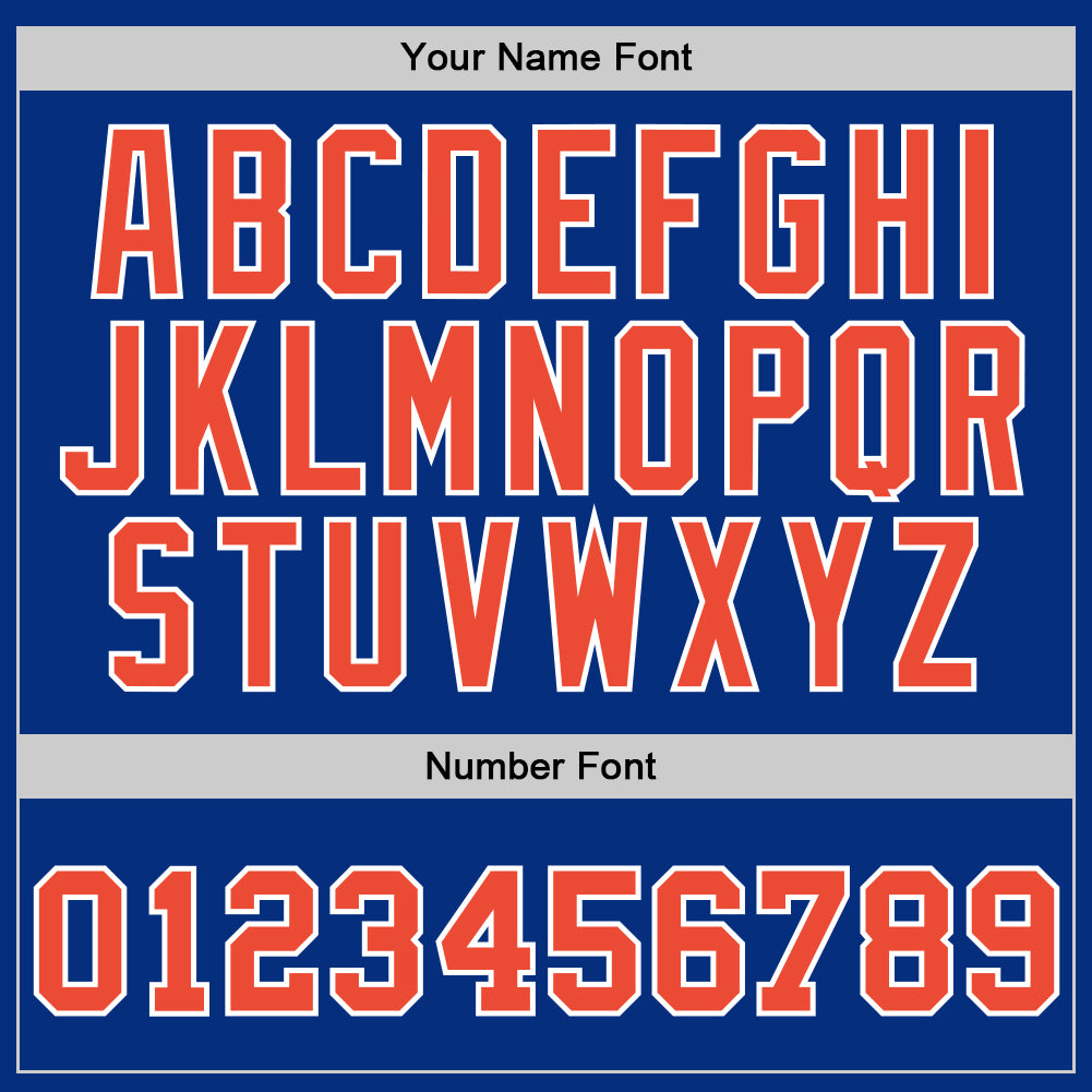 Custom Royal Orange-White Authentic Throwback Basketball Jersey - Sky-Custom
