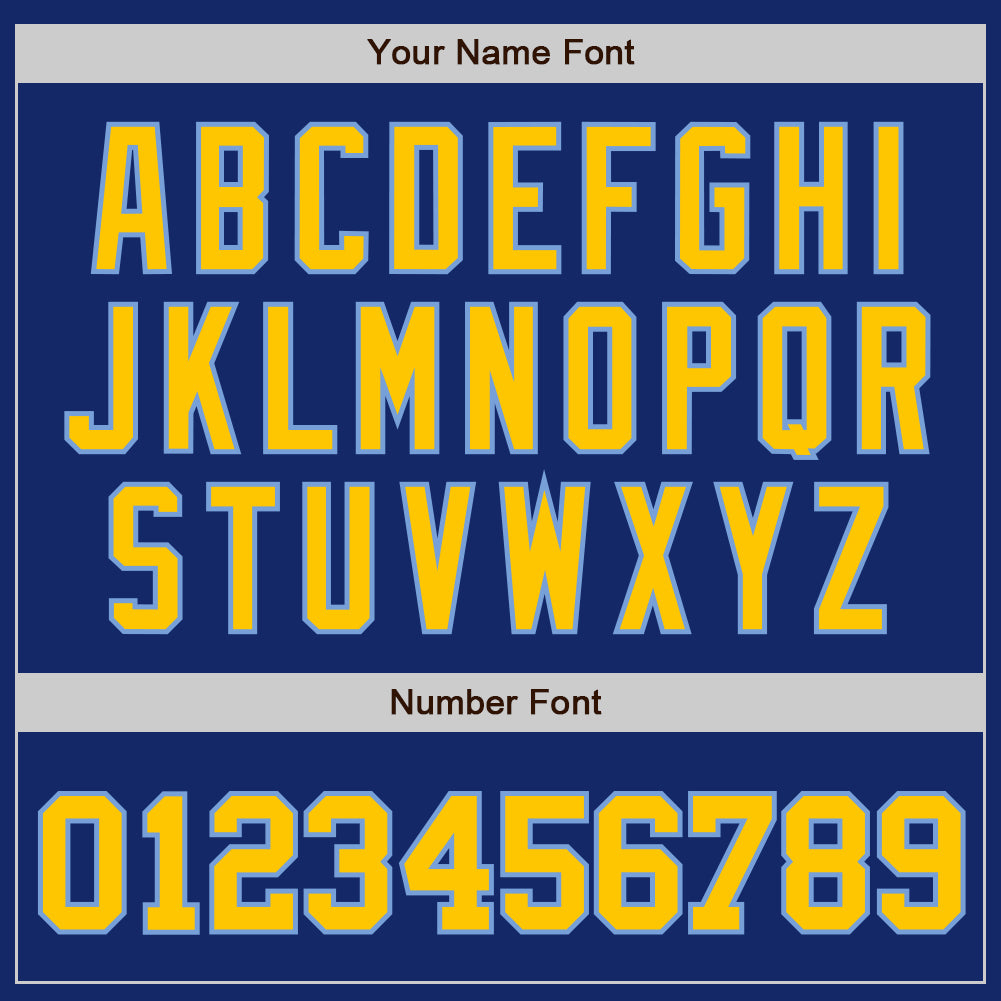 Custom Royal Gold-Light Blue Authentic Baseball Jersey - Sky-Custom