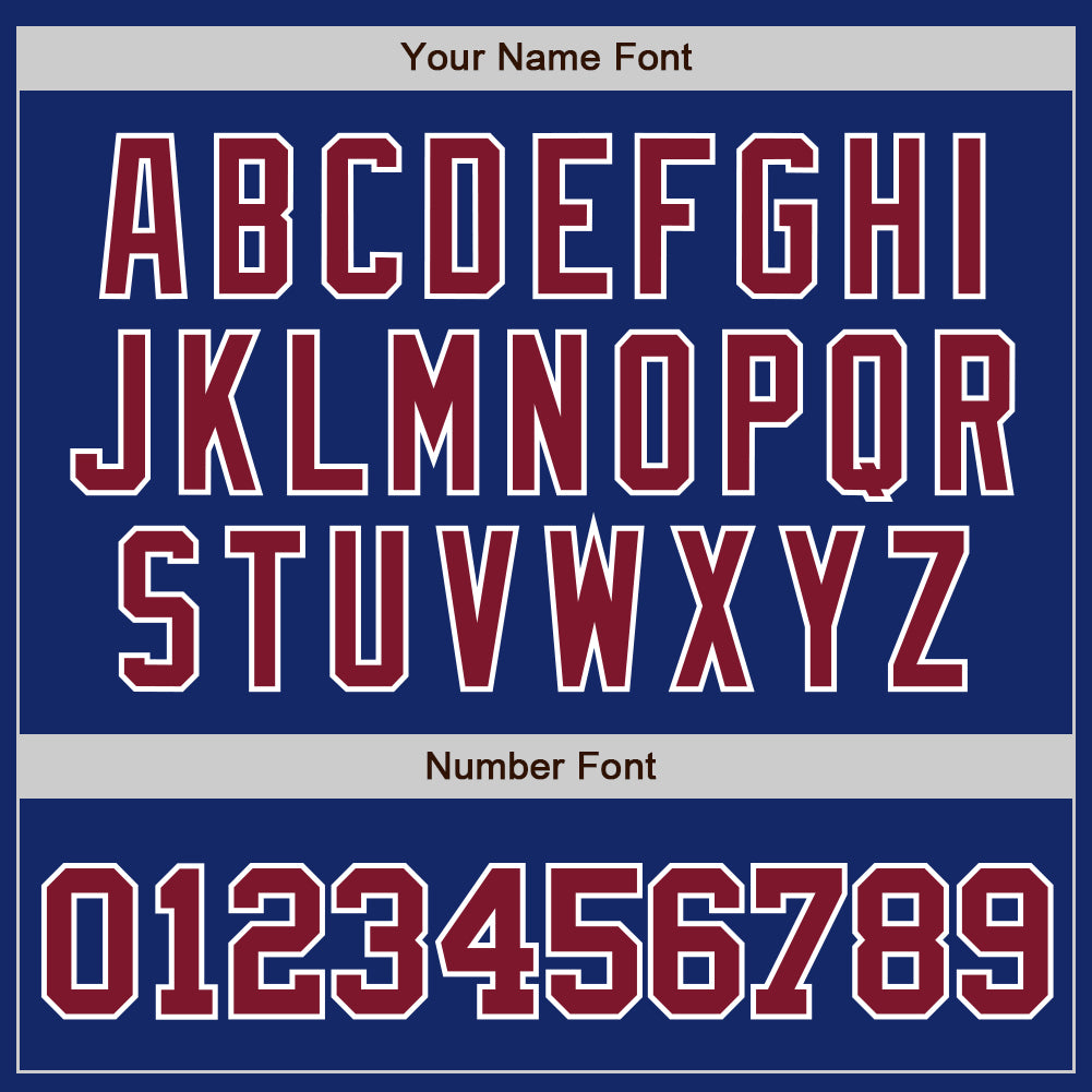 Custom Royal Crimson-White Authentic Baseball Jersey - Sky-Custom