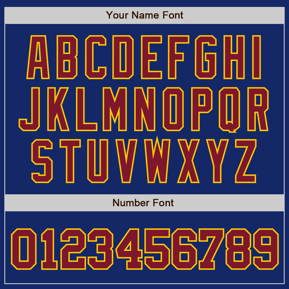 Custom Royal Crimson-Gold Authentic Baseball Jersey - Sky-Custom