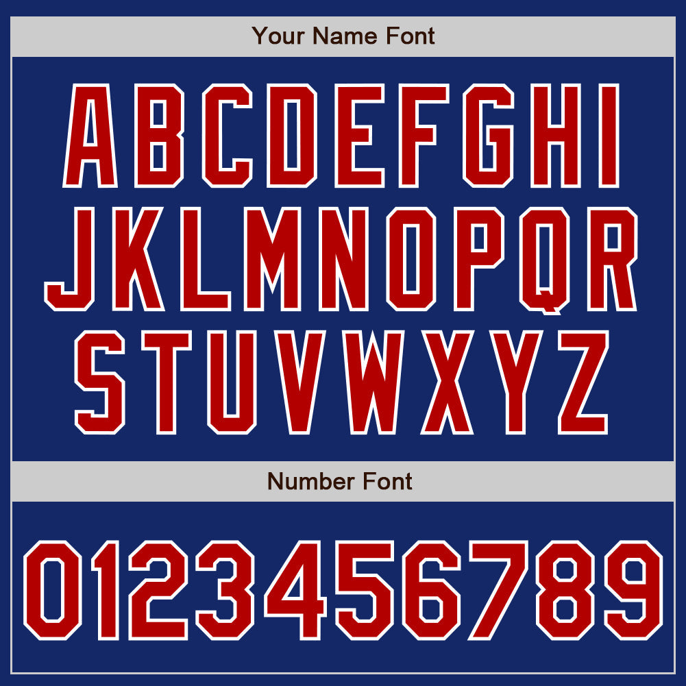 Custom Royal Red-White Authentic Baseball Jersey - Sky-Custom