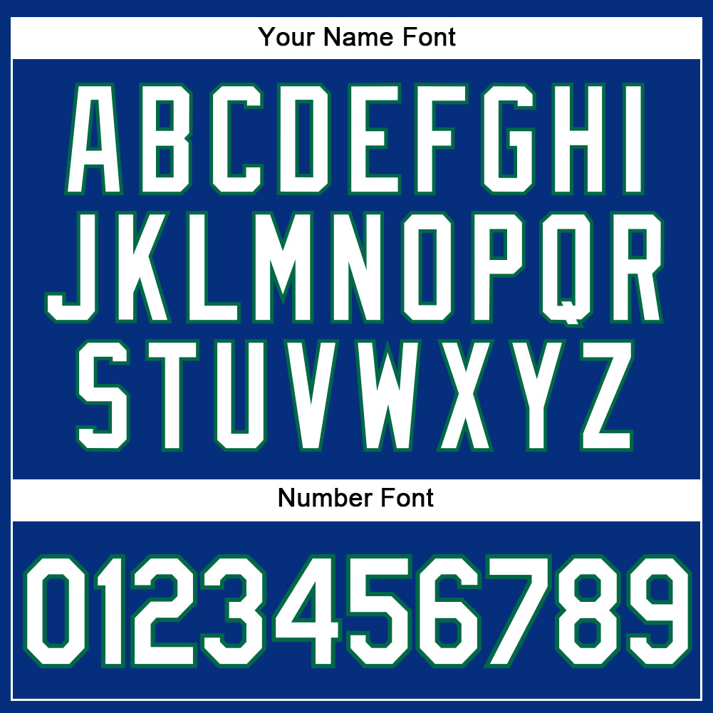 Custom Royal White-Kelly Green Authentic Baseball Jersey - Sky-Custom