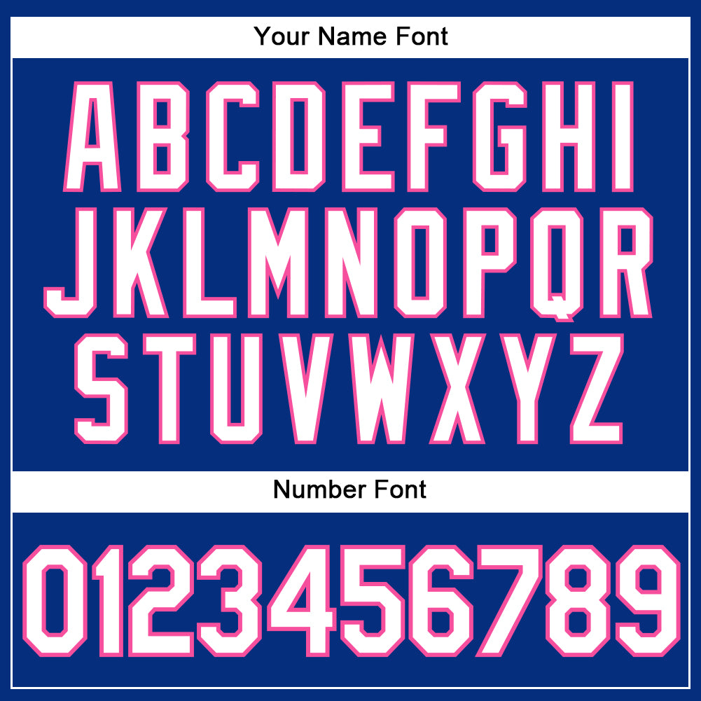 Custom Royal White Pinstripe Pink Authentic Baseball Jersey - Sky-Custom