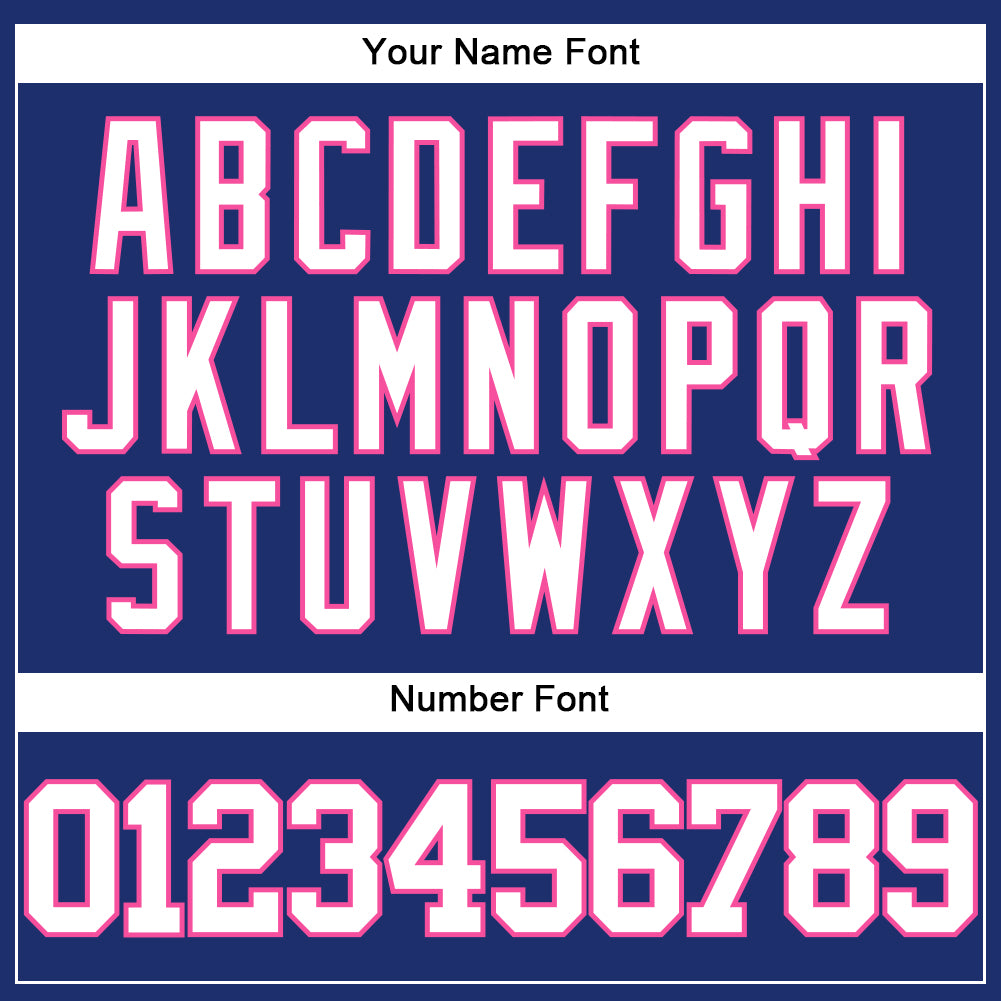 Custom Royal White-Pink Authentic Baseball Jersey - Sky-Custom