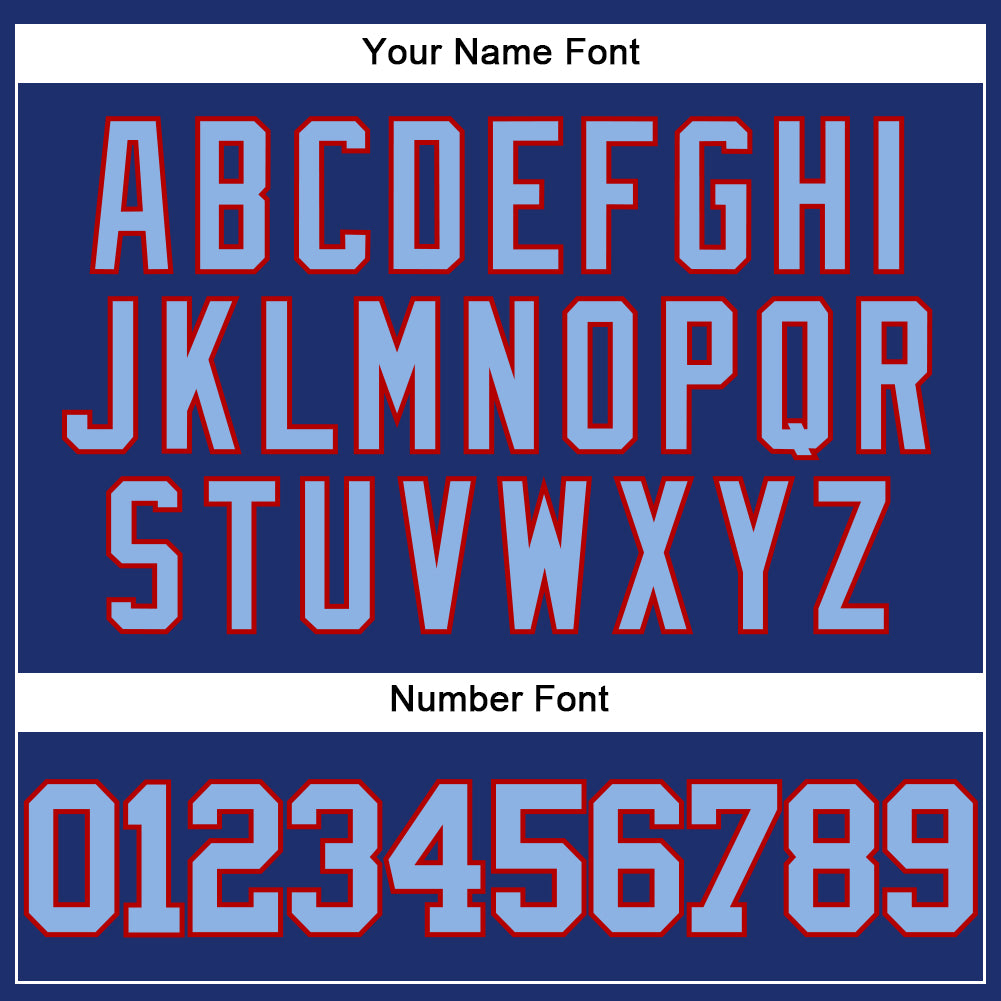 Custom Royal Light Blue-Red Authentic Baseball Jersey - Sky-Custom