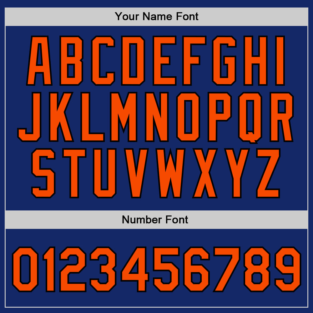 Custom Royal Orange-Black Authentic Throwback Basketball Jersey - Sky-Custom