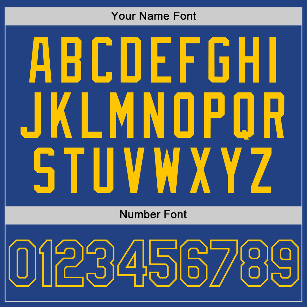 Custom Royal Yellow Mesh Authentic Throwback Baseball Jersey - Sky-Custom