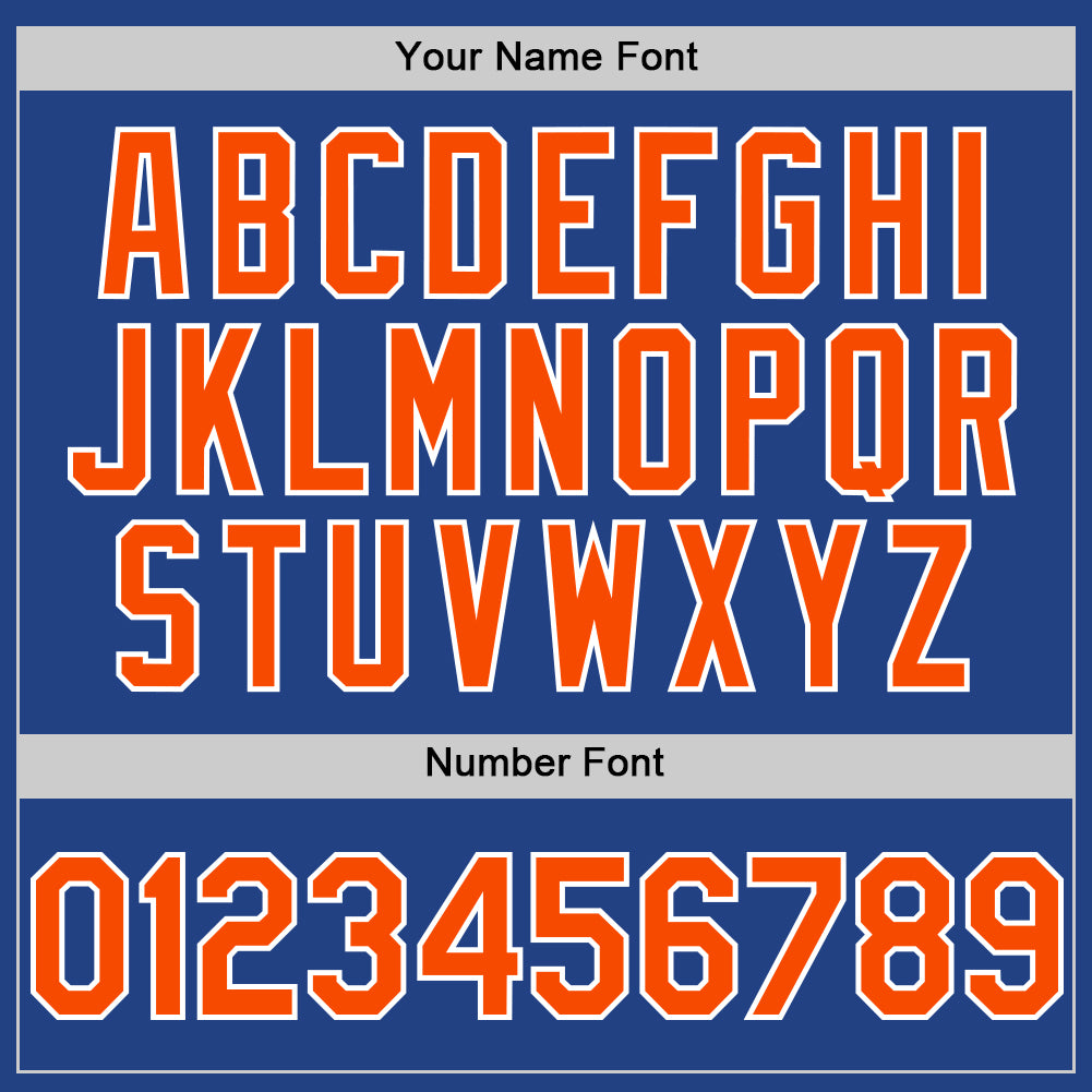 Custom Royal Orange-White Mesh Authentic Throwback Baseball Jersey - Sky-Custom