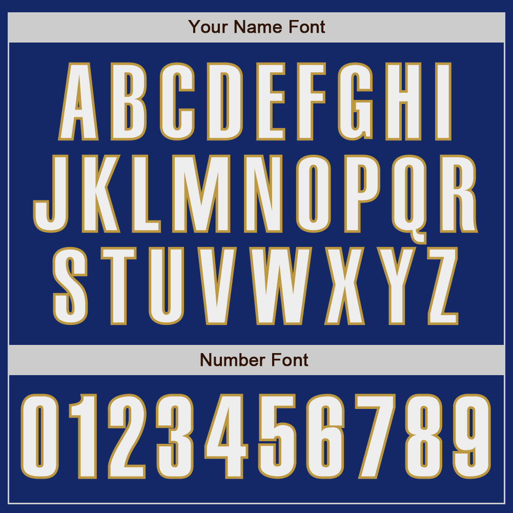 Custom Royal White-Old Gold Authentic Baseball Jersey - Sky-Custom