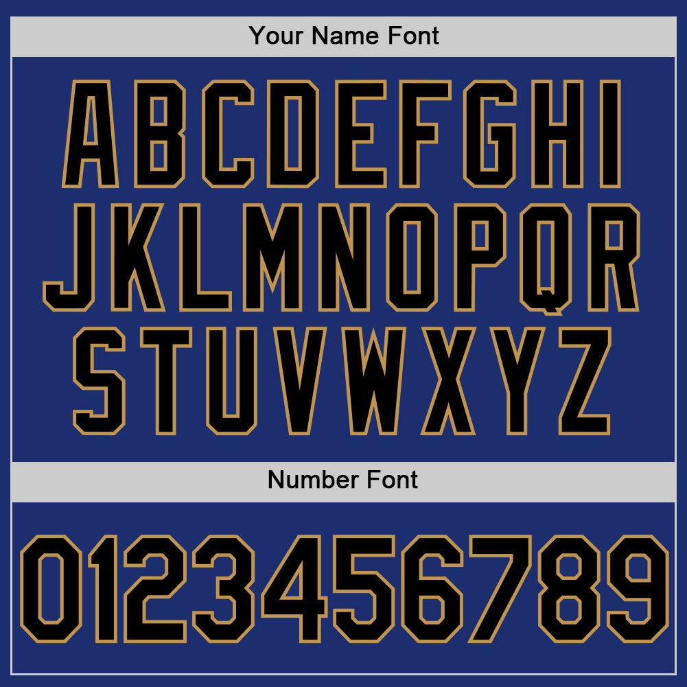 Custom Royal Black-Old Gold Authentic Throwback Baseball Jersey - Sky-Custom