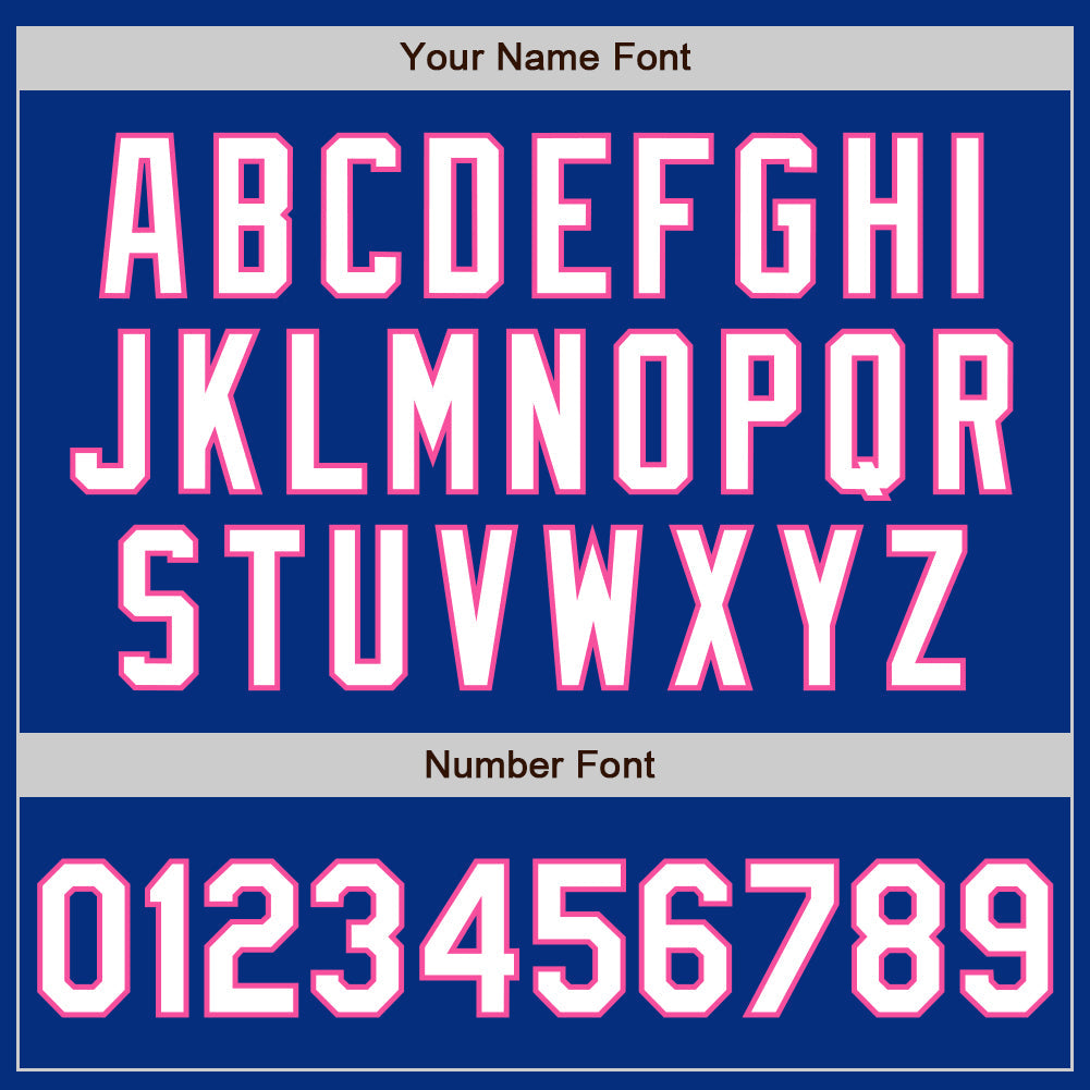 Custom Royal White-Pink Authentic Baseball Jersey - Sky-Custom