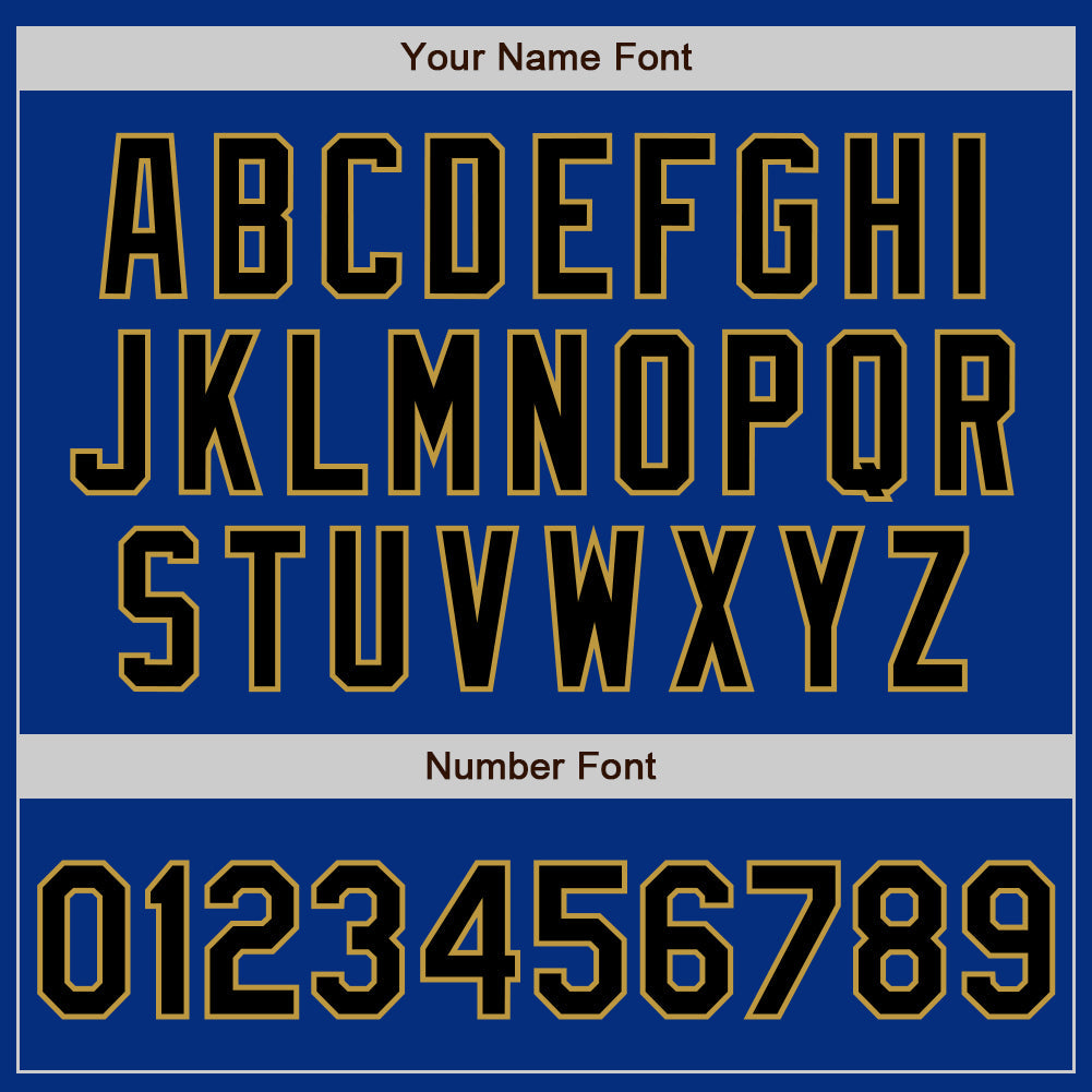 Custom Royal Black-Old Gold Authentic Baseball Jersey - Sky-Custom