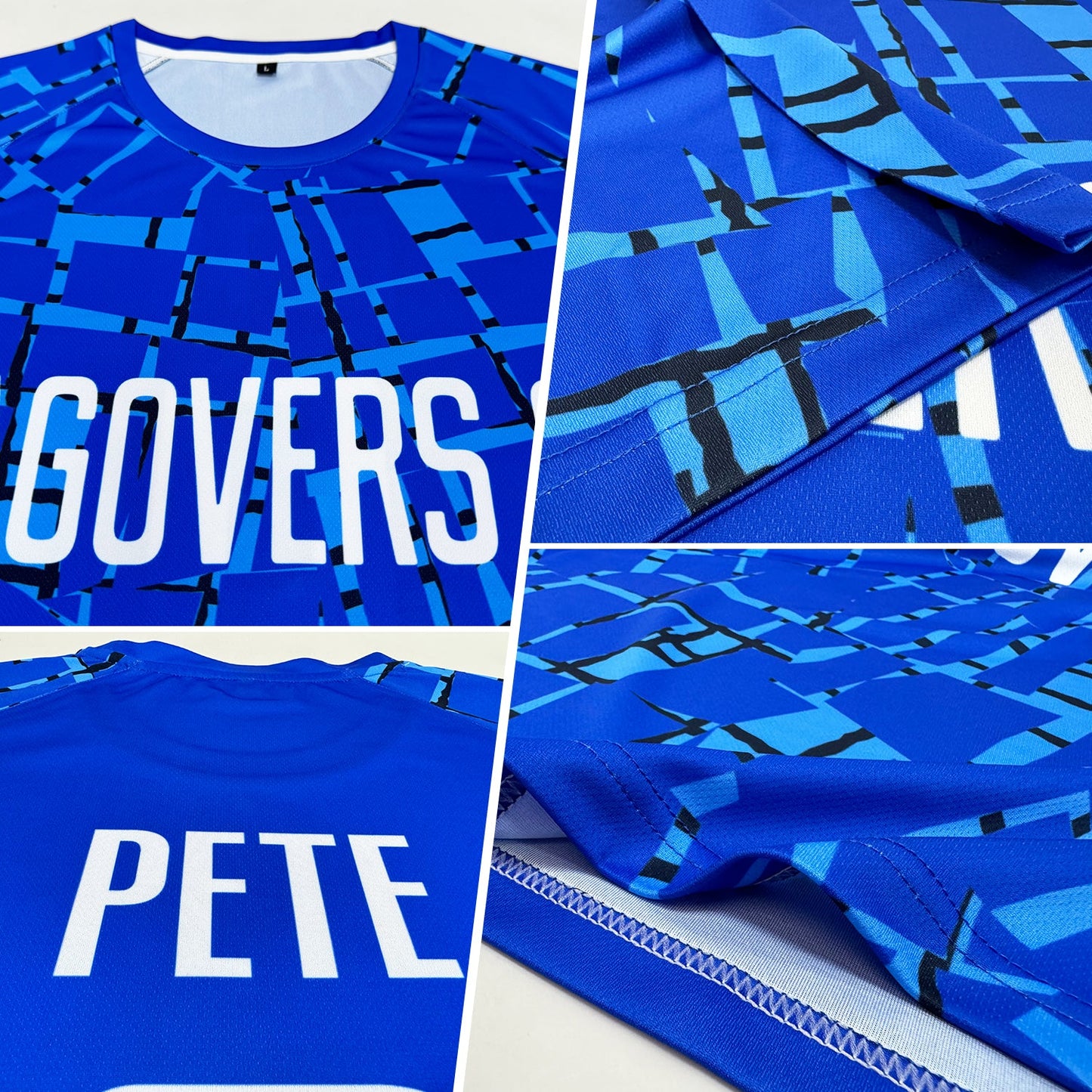 Custom Royal White Sublimation Soccer Uniform Jersey - Sky-Custom