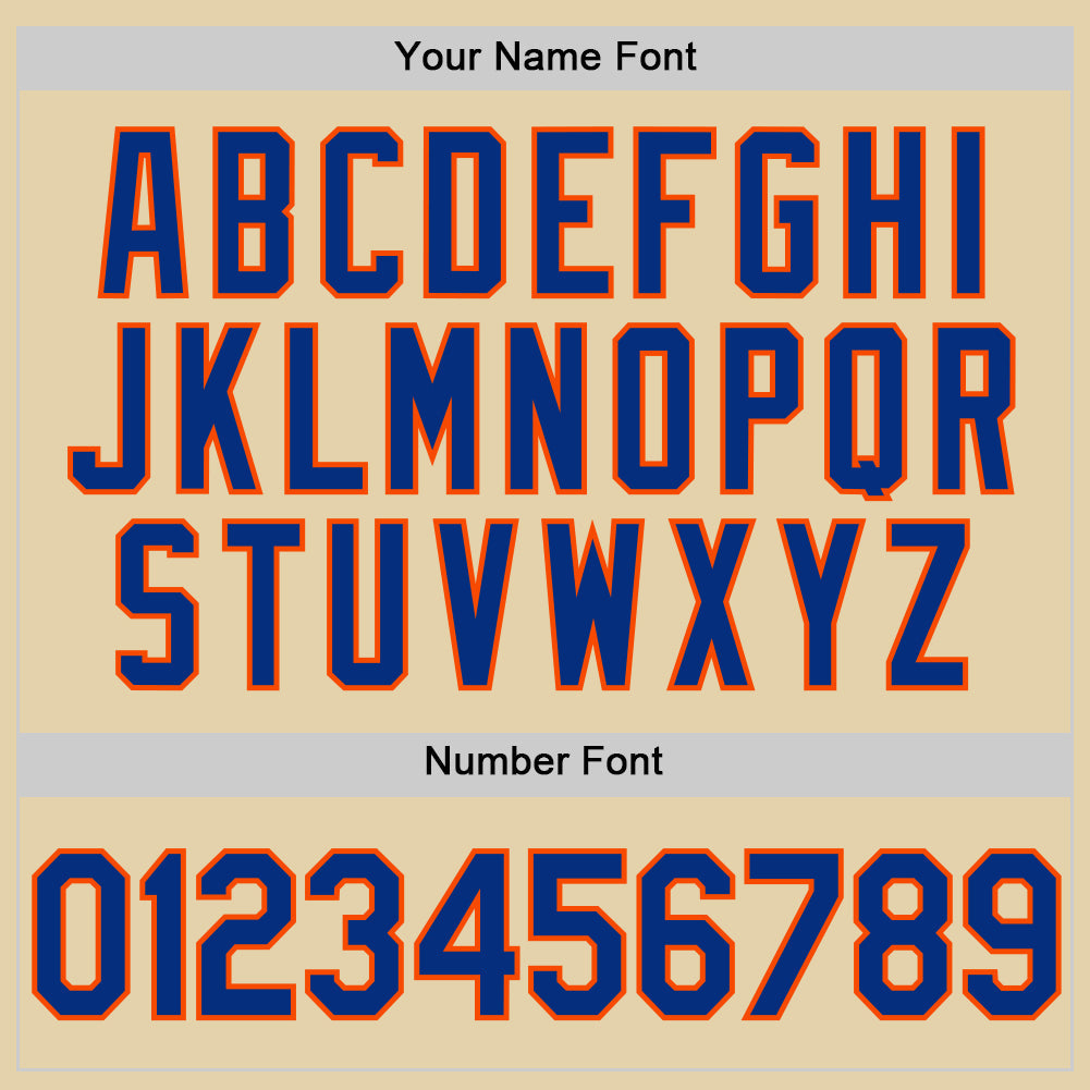 Custom Sand Royal-Orange Authentic Baseball Jersey - Sky-Custom