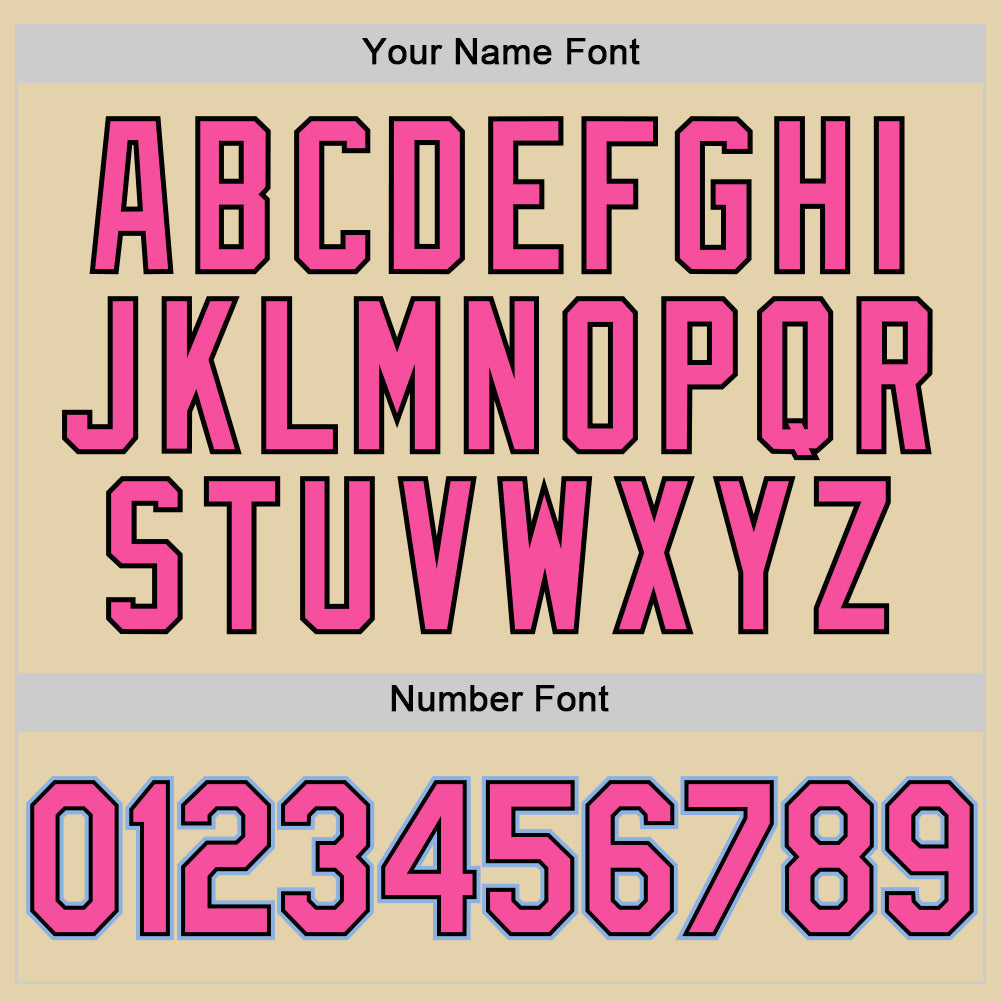 Custom Sand Pink Black-Light Blue Authentic Baseball Jersey - Sky-Custom