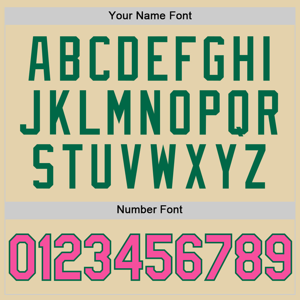 Custom Sand Pink-Kelly Green Authentic Baseball Jersey - Sky-Custom