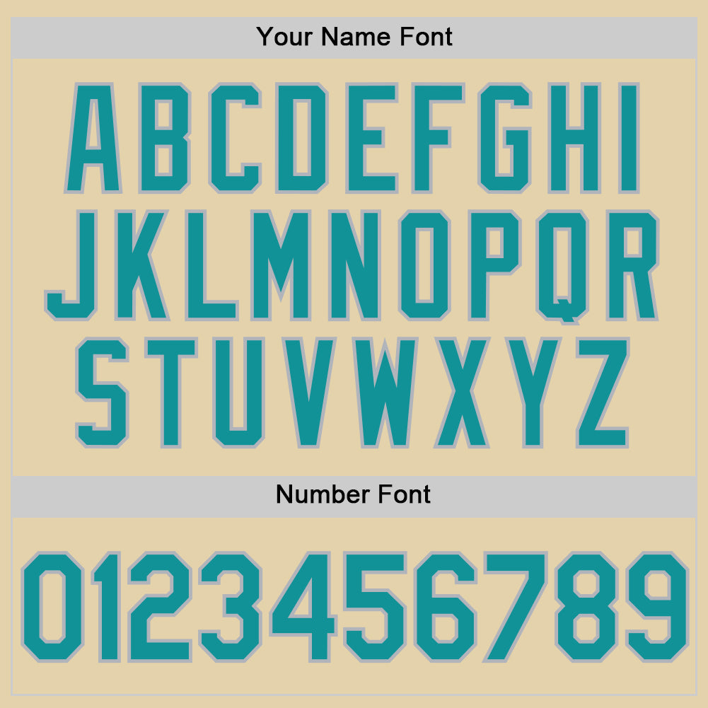 Custom Sand Teal-Gray Authentic Baseball Jersey - Sky-Custom