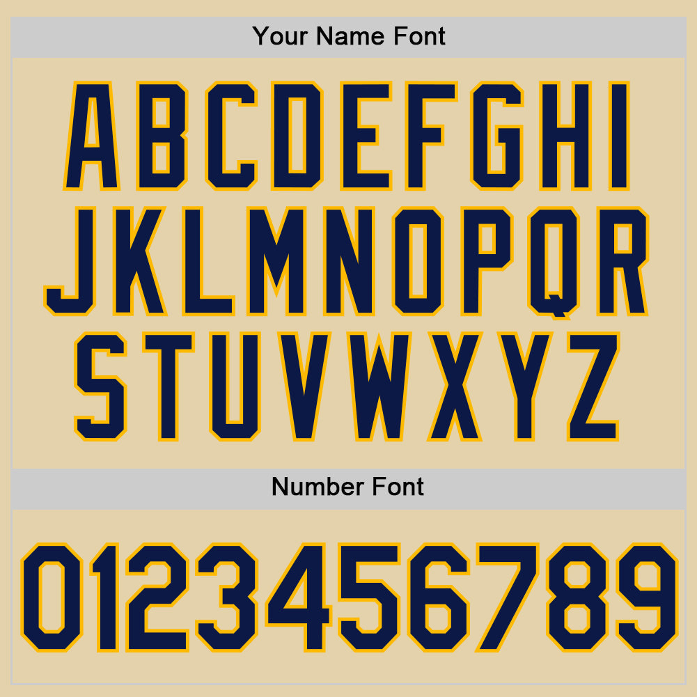 Custom Sand Navy-Gold Authentic Baseball Jersey - Sky-Custom