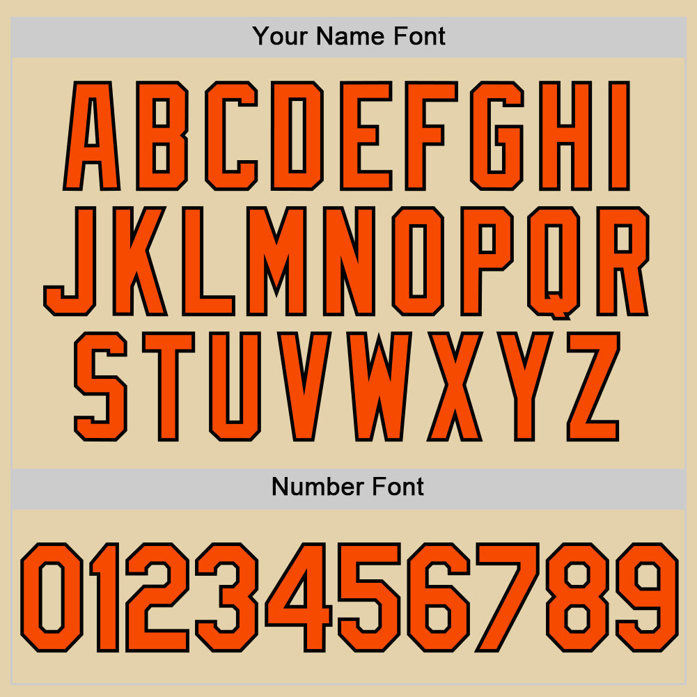 Custom Sand Orange-Black Authentic Baseball Jersey - Sky-Custom