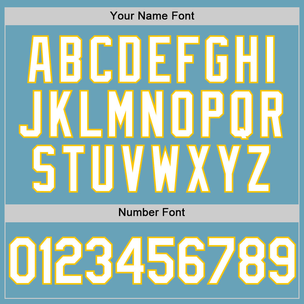 Custom Shadow Blue White-Yellow Authentic Baseball Jersey - Sky-Custom