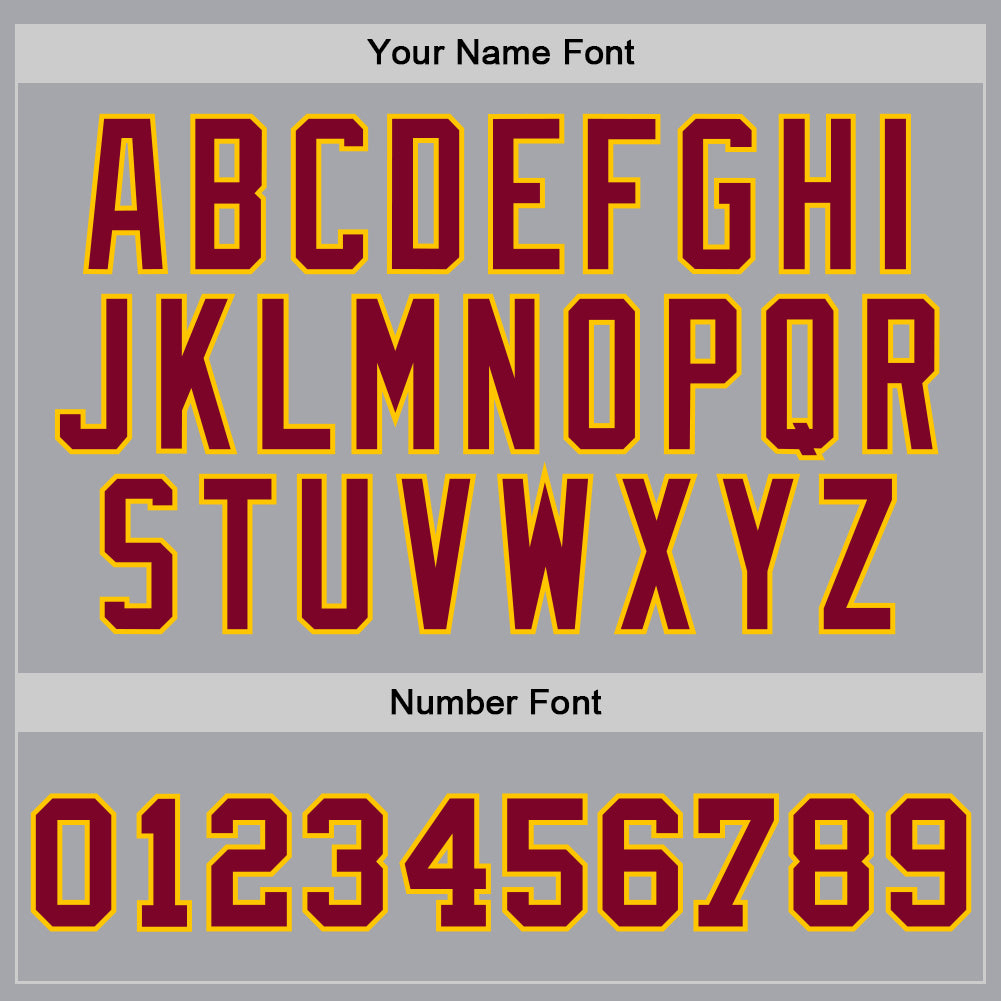 Custom Gray Maroon-Gold Authentic Throwback Basketball Jersey - Sky-Custom