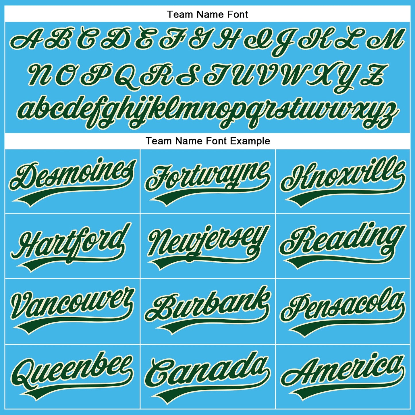 Custom Sky Blue Green-Cream Authentic Baseball Jersey - Sky-Custom