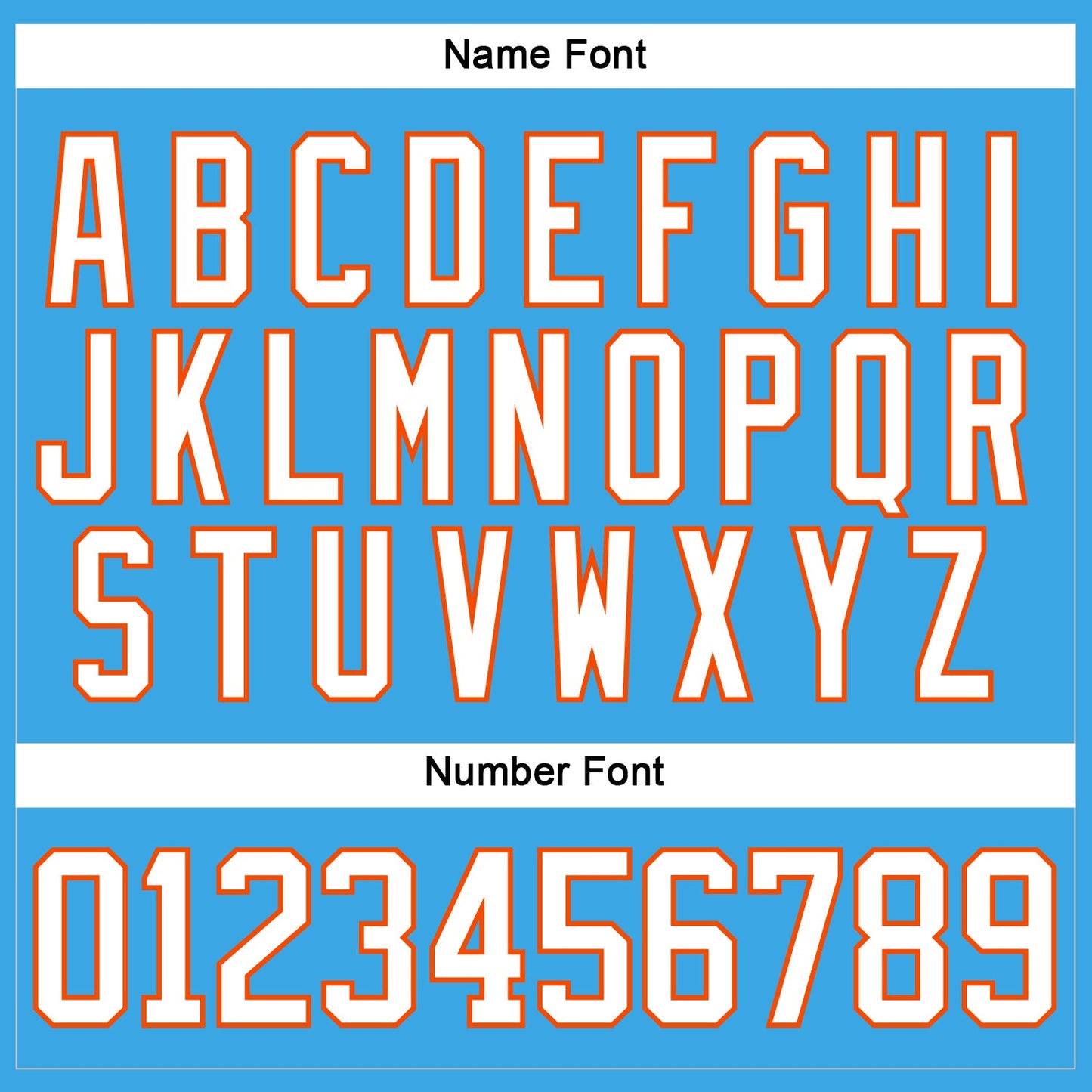 Custom Sky Blue White-Orange Hockey Lace Neck Jersey - Sky-Custom